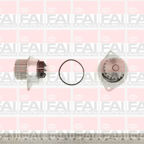 Water Pump Citroen Peugeot 1.6L SOHC 8V W6084 - FAI