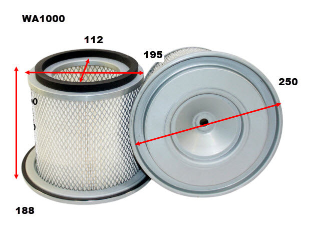 Air Filter HDA5858 Fits Nissan WA1000 - Wesfil