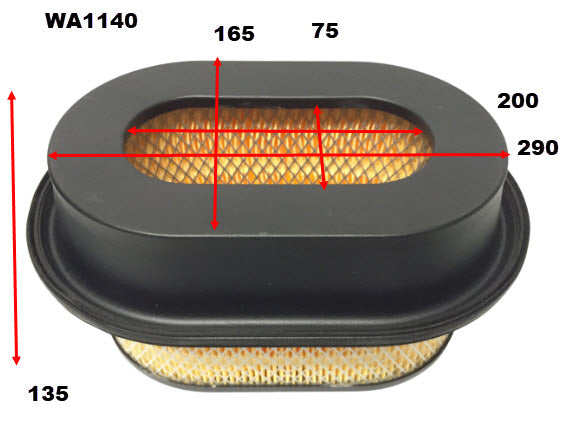 Air Filter A1312 Fits Mitsubishi WA1140 - Wesfil