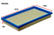 Air Filter A360 Fits Holden/Nissan/Subaru/Toyota WA360 - Wesfil