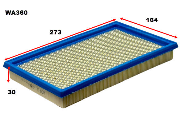 Air Filter A360 Fits Holden/Nissan/Subaru/Toyota WA360 - Wesfil