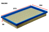 Air Filter A360 Fits Holden/Nissan/Subaru/Toyota WA360 - Wesfil