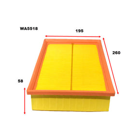 Air Filter A1961 Fits MG WA5518 - Wesfil