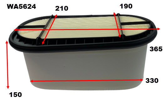 Air Filter Fits Ford Fits Ford WA5624 - Wesfil | Universal Auto Spares