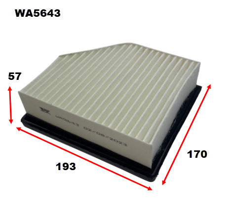 Air Filter Fits Mitsubishi/Fits Nissan Fits Mitsubishi/Fits Nissan WA5643 - Wesfil | Universal Auto Spares