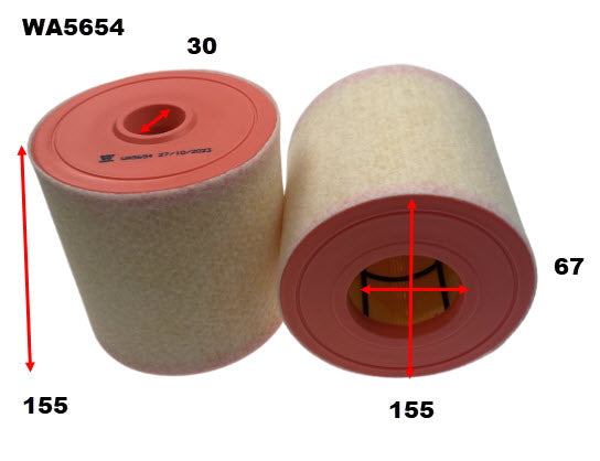 Air Filter Fits Audi Fits Audi WA5654 - Wesfil | Universal Auto Spares