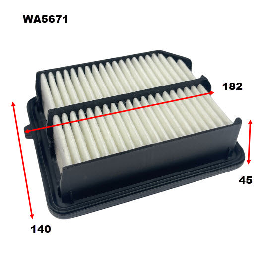 Air Filter Fits Honda WA5671 - Wesfil | Universal Auto Spares