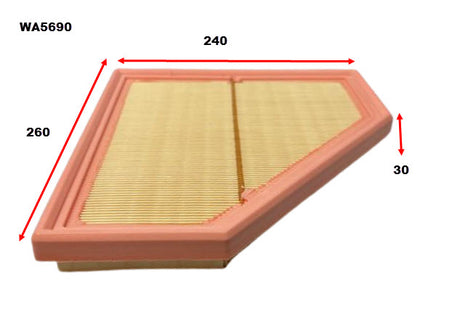 Air Filter A2111 Fits BMW (left Hand Side) BMW WA5690 - Wesfil | Universal Auto Spares