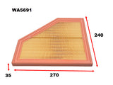 Air Filter A2112 Fits BMW (right Hand Side) BMW WA5691 - Wesfil | Universal Auto Spares