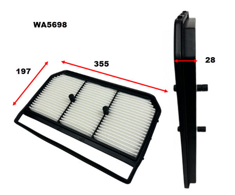 Air Filter Fits Hyundai WA5698 - Wesfil | Universal Auto Spares