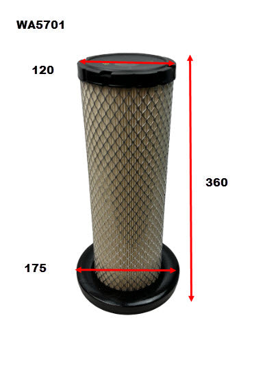 Air Filter Fits Foton Inner Filter FOR WA5700 Foton WA5701 - Wesfil | Universal Auto Spares