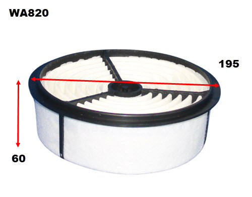 Air Filter A466 Fits Toyota WA820 - Wesfil