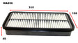 Air Filter A459 Fits Toyota WA826 - Wesfil