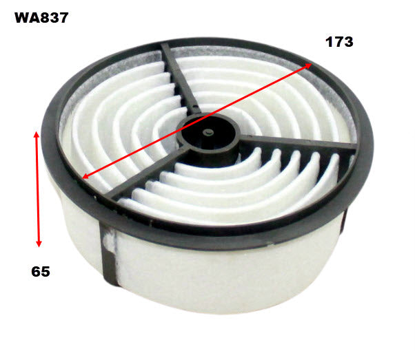 Air Filter A469 Fits Suzuki WA837 - Wesfil