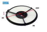Air Filter A499 Fits Subaru WA857 - Wesfil