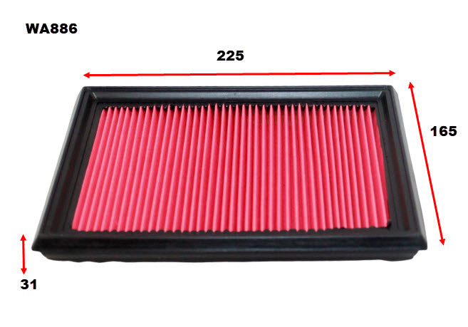 Air Filter A1266 Fits Nissan WA886 - Wesfil