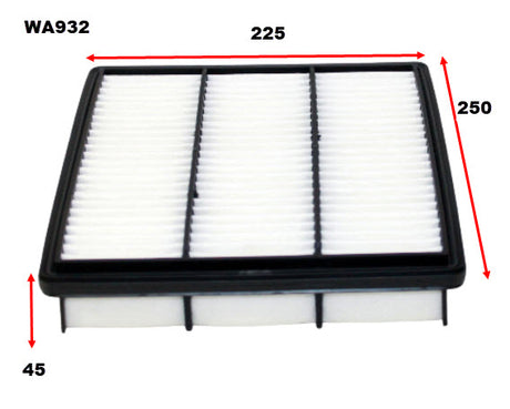 Air Filter A1315/A1319 Fits Mitsubishi WA932 - Wesfil