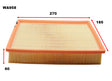 Air Filter A1709 Fits Seat WA958 - Wesfil