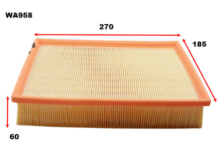 Air Filter A1709 Fits Seat WA958 - Wesfil