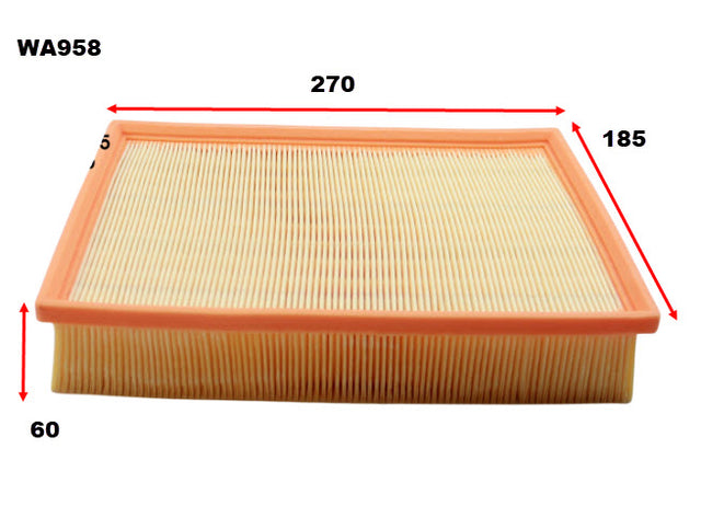 Air Filter A1709 Fits Seat WA958 - Wesfil