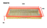 Air Filter A1994 Fits Mercedes WA978 - Wesfil