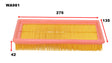 Air Filter A1409/A1435 Fits Chrysler WA981 - Wesfil