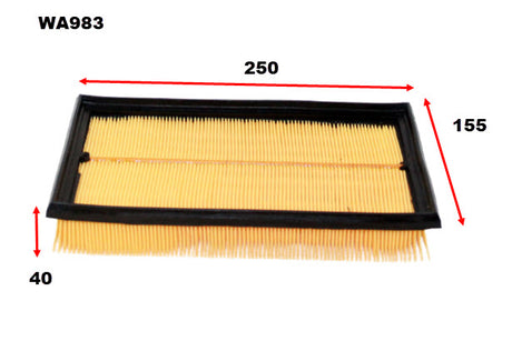 Air Filter A1362 Fits Kia WA983 - Wesfil