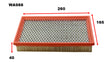Air Filter A1384 Fits Ford/Chrysler WA988 - Wesfil