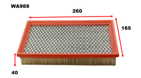 Air Filter A1384 Fits Ford/Chrysler WA988 - Wesfil
