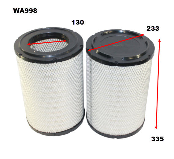 Air Filter HDA5894 Fits Hino WA998 - Wesfil