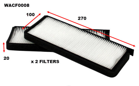 Cabin Filter RCA314C Fits Ssangyong WACF0008 - Wesfil