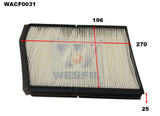 Cabin Filter RCA123P Fits Daewoo WACF0031 - Wesfil | Universal Auto Spares