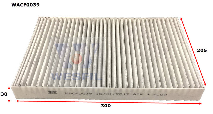 Cabin Filter RCA139C Fits Audi/Volkswagen WACF0039 - Wesfil | Universal Auto Spares