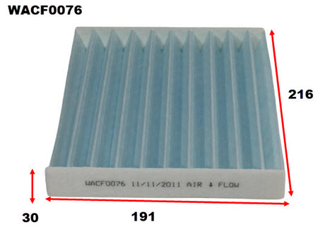 Cabin Filter Fits Toyota WACF0076 - Wesfil