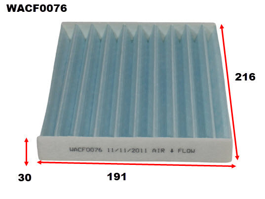 Cabin Filter Fits Toyota WACF0076 - Wesfil