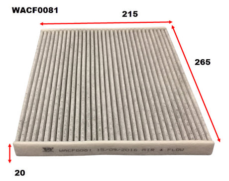 Cabin Filter RCA281P Fits Alfa/Fiat WACF0081 - Wesfil