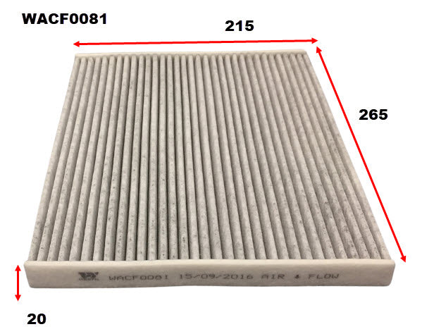 Cabin Filter RCA281P Fits Alfa/Fiat WACF0081 - Wesfil