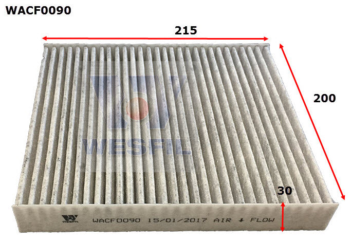Cabin Filter RCA182P Fits Mitsubishi WACF0090 - Wesfil