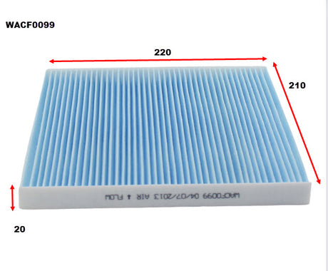 Cabin Filter RCA399P Fits Holden/Isuzu WACF0099 - Wesfil