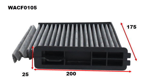 Cabin Filter RCA284P Fits Nissan WACF0105 - Wesfil