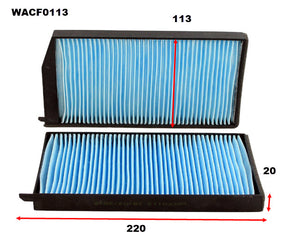 Cabin Filter RCA331P Fits Hyundai WACF0113 - Wesfil