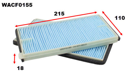 Cabin Filter RCA286P Fits Suzuki WACF0155 - Wesfil