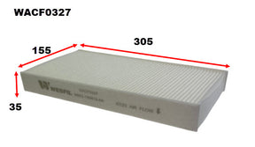 Cabin Filter Fits Landrover Fits Landrover WACF0327 - Wesfil | Universal Auto Spares