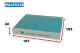 Cabin Filter Fits Mazda Fits Mazda WACF0336 - Wesfil | Universal Auto Spares