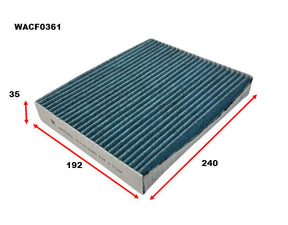 Cabin Filter RCA500M Deepal Deepal WACF0361 - Wesfil | Universal Auto Spares