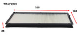 Cabin Filter RCA125P Fits BMW WACF0836 - Wesfil