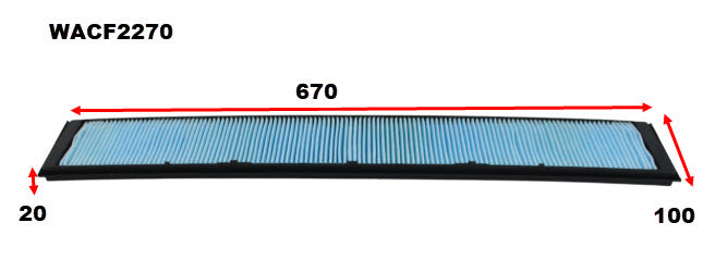 Cabin Filter RCA110C Fits BMW WACF2270 - Wesfil