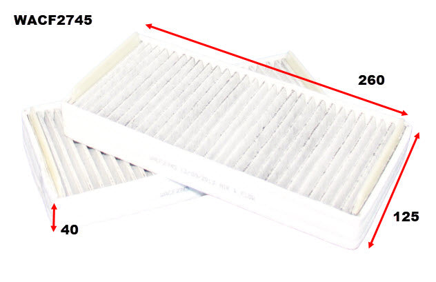 Cabin Filter RCA141P Fits Mercedes WACF2745 - Wesfil