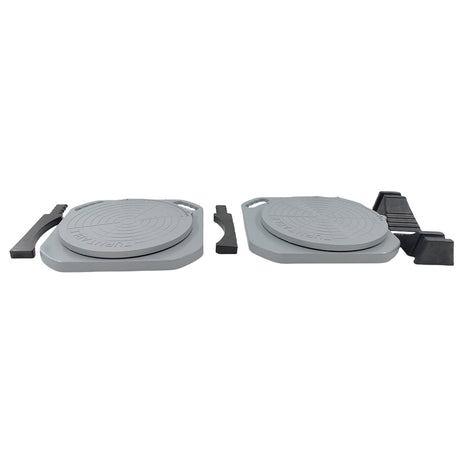 2 Pieces Car Front End Wheel Alignment Turntable Turn Plates With Transition Block Tool - Machter