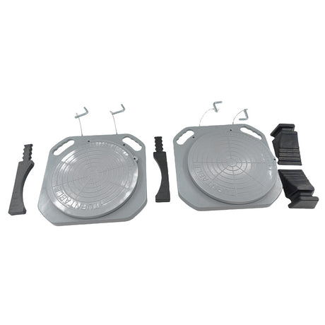 2 Pieces Car Front End Wheel Alignment Turntable Turn Plates With Transition Block Tool - Machter